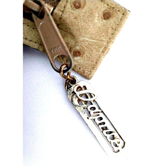 Original By Caprice Faux Ostrich Convertible Shoulder Bag Purse Beige 13 x 12 - Picture 8 of 12